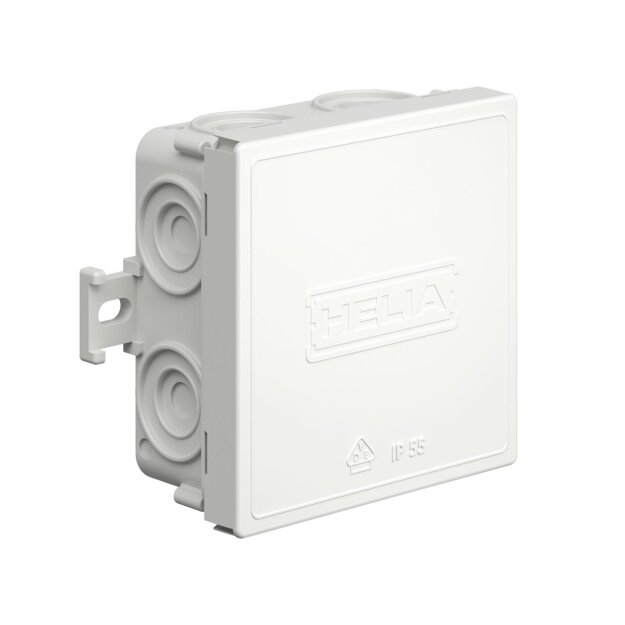Kaiser 25461 Kabelabzweigkasten IP55 mit Einführungen12 x 20 mm 85 x 85 x 37 mm reinweiss RAL 9010