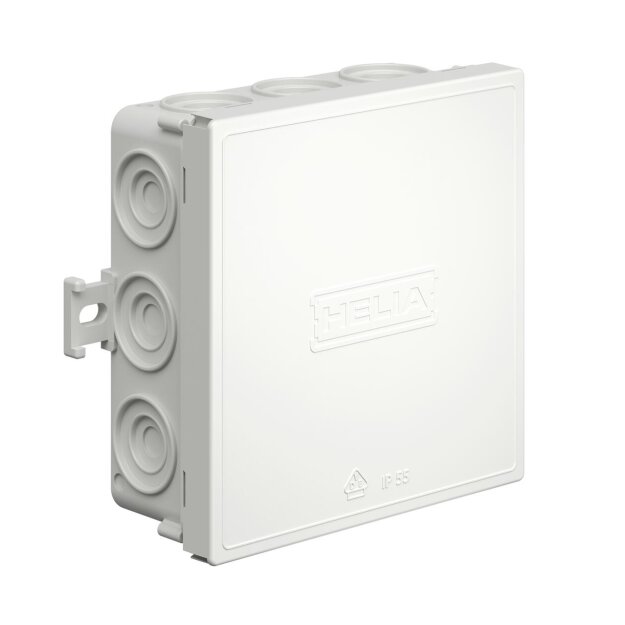 Kaiser 25661 Kabelabzweigkasten IP55 mit Einführungen12 x 20 mm 100 x 100 x 42 mm reinweiss RAL 9010