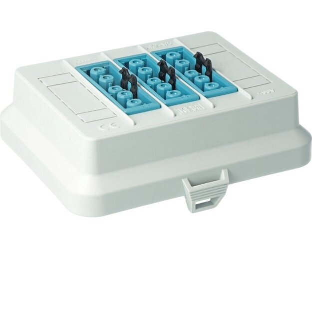 Kaiser AT6328 Steckbar Frontteil AK2 Wieland GST18 out: 3x5pol DALI blau 125x100x42 mm lichtgrau