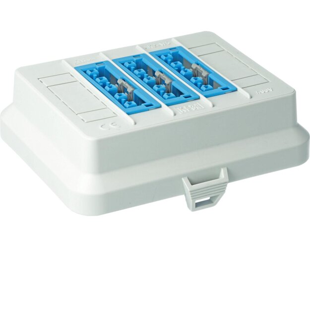 Kaiser AT7746 Steckbar Frontteil AK2 WAGO WINSTA MIDI out: 3x5pol DALI blau 125x100x42 mm lichtgrau