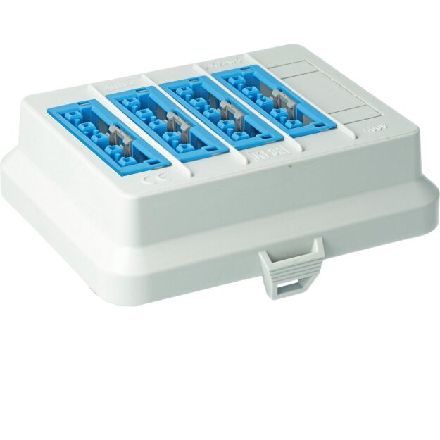 Kaiser AT7752 Steckbar Frontteil AK2 WAGO WINSTA MIDI out: 4x5pol DALI blau 125x100x42 mm lichtgrau