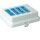 Kaiser AT7752 Steckbar Frontteil AK2 WAGO WINSTA MIDI out: 4x5pol DALI blau 125x100x42 mm lichtgrau