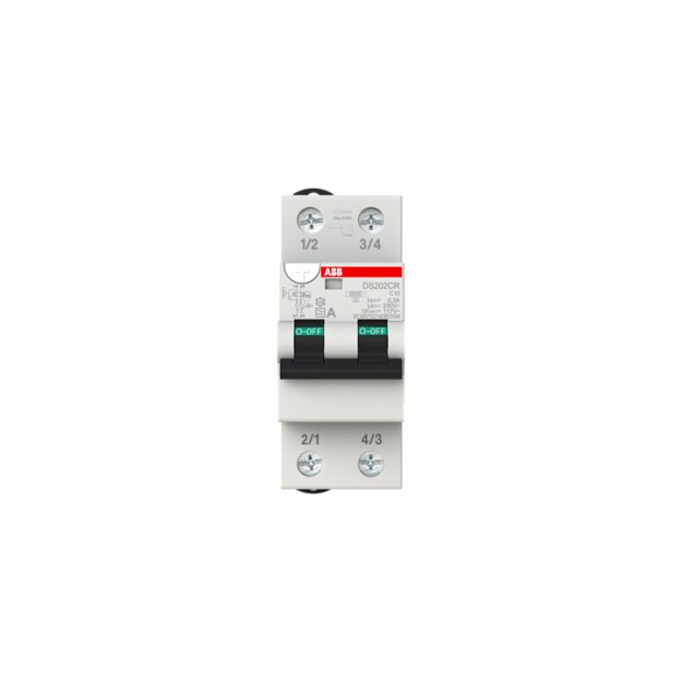 ABB Stotz S&J DS202CRA-C10/0,3 FI/LS-Schalter 6 kA, 2P, Typ A, C10, 300 mA