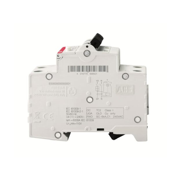 ABB Stotz S&J DS201A-C6/0,03UL FI/LS UL/CSA Zulassung 6kA, 1P+N, Typ A, C 6, 30mA