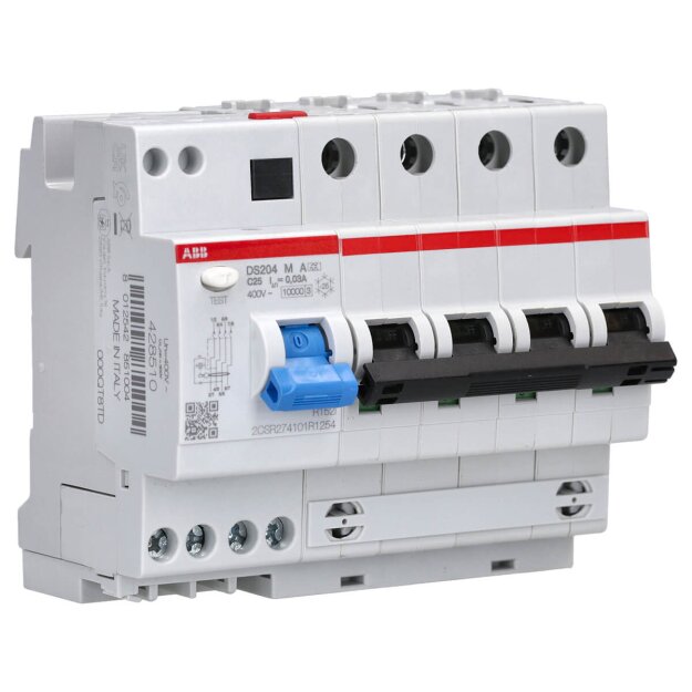 ABB Stotz S&J DS204MA-C25/0,03 FI/LS-Kombination 10kA,4P,Typ A,C 25A,30mA