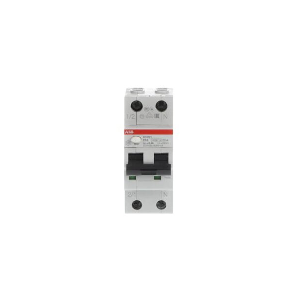 ABB Stotz S&J DS201A-C16/0,3 FI/LS-Schalter 6kA, 1P+N, Typ A, C 16, 300mA