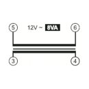 ABB Stotz S&J TS8/12SW Klingeltrafo 230V 8VA,12V,EIN/AUS Schalter