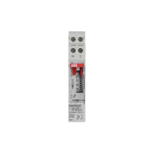 ABB Stotz S&J AD1NO-R-15m Analoge Zeitschaltuhr Tagesprogramm 15-min-Takt, 1 Schließer