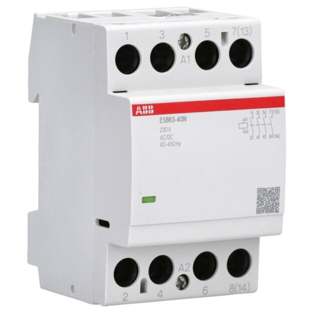 ABB ESB63-40N-06 Installationsschütz (Schließer) 63 A 4 NO 0 NC 230 V Steuerstromkreis 400 Hz 1SAE351111R0640