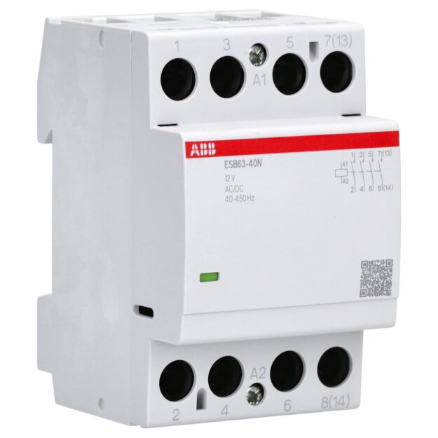 ABB Stotz S&J ESB63-40N-14 Installationsschütz 4S/0Ö, 12 V AC/DC