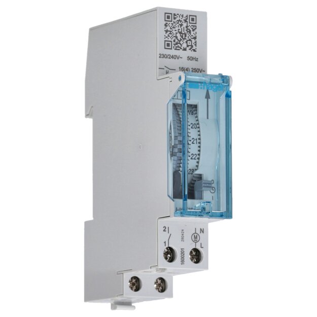 Hager EHN010 Elektromechanische Schaltuhr ohne Gangreserve Tagesuhr 1S 16A