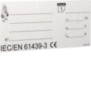 Hager VZ123CE Typenschild IEC / EN 61439-3 10 Stück