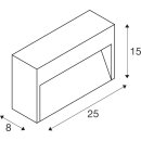 SLV 1006404 Concreto M WL Wandaufbauleuchte grau 8.5W 350lm 3000K