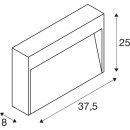 SLV 1006405 Concreto L WL Wandaufbauleuchte grau 12W 570lm 3000K