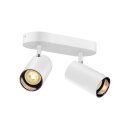 SLV 1006426 Asto Tube Deckenaufbauleuchte zylindrisch GU10 2x max. 10 W weiß