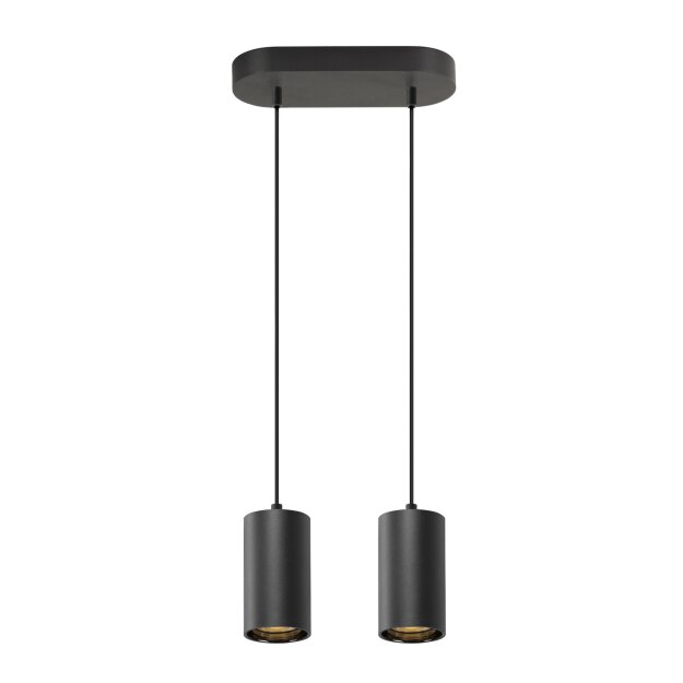 SLV 1006433 Asto Tube Pendelleuchte GU10 Pendellänge 250 cm 2x max. 10 W schwarz