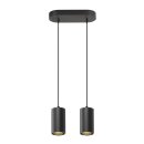 SLV 1006433 Asto Tube Pendelleuchte GU10 Pendellänge 250 cm 2x max. 10 W schwarz