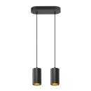SLV 1006433 Asto Tube Pendelleuchte GU10 Pendellänge 250 cm 2x max. 10 W schwarz