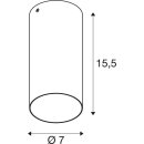 SLV 1006440 Asto Tube Deckenaufbauleuchte zylindrisch GU10 1x max. 10 W weiß