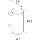 SLV 1006441 Asto Tube Wandaufbauleuchte zylindrisch GU10 1x max. 10 W schwarz