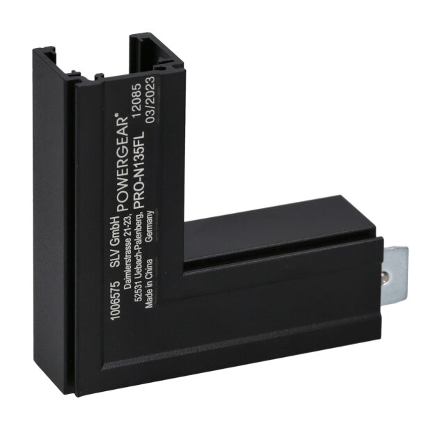 SLV 1006575 L-Verbinder mechanisch 48V Track für Aufbauschiene standard links schwarz