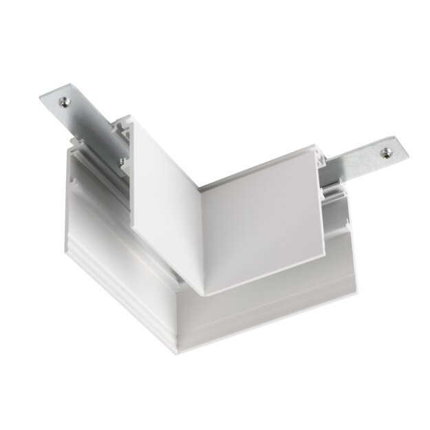 SLV 1006584 L-Verbinder mechanisch 48V Track für Aufbauschiene tief rechts weiß