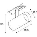 SLV 1007352 Noblo Spot  1~ rund 2000-3000K 8.4 W Dim-to-Warm Phasenabschnitt 36° schwarz