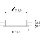 SLV 1007477 Downlight V 100 flache Abdeckung schwarz