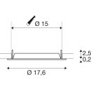 SLV 1007483 Downlight V 150 leicht versenkte Abdeckung schwarz