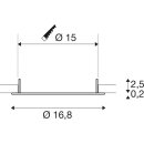 SLV 1007480 Downlight V 150 flache Abdeckung weiß