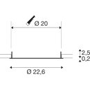 SLV 1007487 Downlight V 200 leicht versenkte Abdeckung schwarz