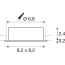 SLV 1007371 New Tria 68 Deckenspot quadratisch max. 10W GU10 weiß - Einbaustrahler
