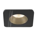 SLV 1007338 New Tria 68 Deckeneinbauring L: 8.3 B: 8.3 H: 3.55 cm IP 65 inkl. Glas schwarz