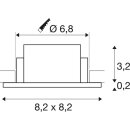 SLV 1007348 New Tria 68 Deckeneinbauring L: 8.2 B: 8.2 H: 3.4 cm IP 65 weiß