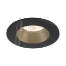 SLV 1007336 New Tria 68 Deckeneinbauring D: 8.3 H: 3.55 cm IP 65 inkl. Glas schwarz