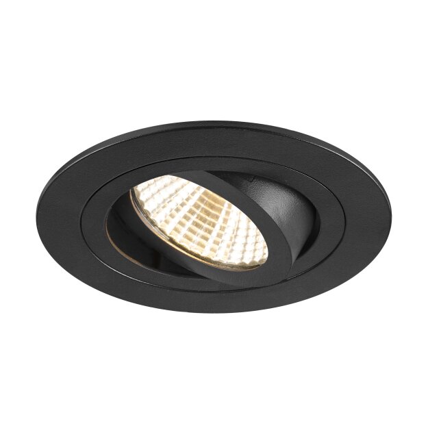SLV 1007404 New Tria 75 Deckeneinbauleuchte 3000K 38° IP 20 rund schwarz