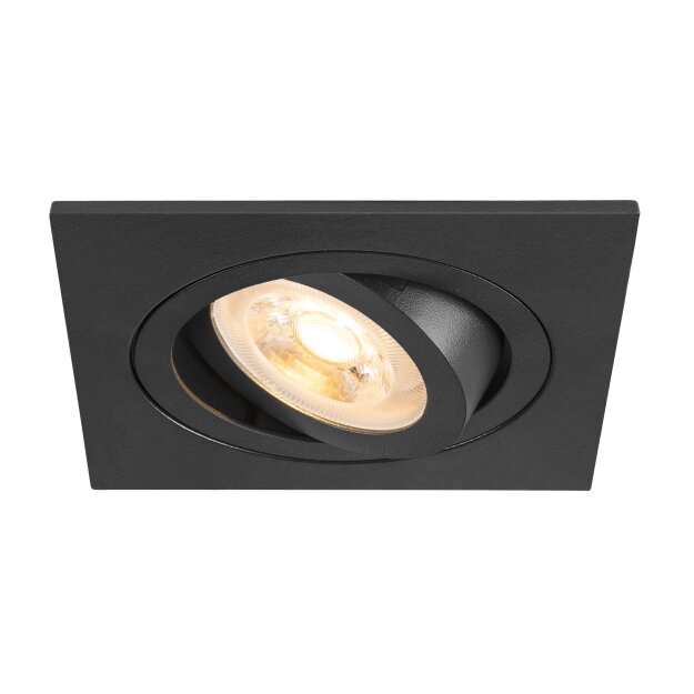 SLV 1007378 New Tria 75 Deckeneinbauleuchte quadratisch max. 10W GU10 schwarz