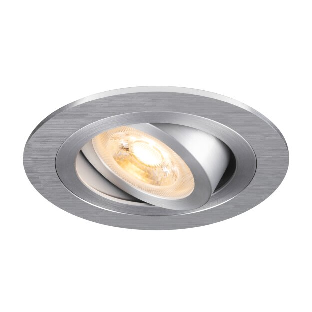 SLV 1007376 New Tria 75 Deckeneinbauleuchte rund max. 10W GU10 aluminium