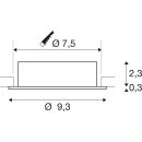 SLV 1007374 New Tria 75 Deckeneinbauleuchte rund max. 10W GU10 weiß