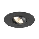 SLV 1007631 New Tria 75 XL Deckeneinbauring D: 11 H: 2.6 cm IP20 schwarz