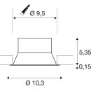 SLV 1007454 New Tria 95 Deckeneinbauring vertieft D: 10.3 H: 5.5 cm IP 20 weiß