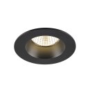 SLV 1007442 New Tria Universal 68 Deckenspot 2500/3000/4000K 38° IP 20 / IP 65 rund schwarz - Einbauleuchte