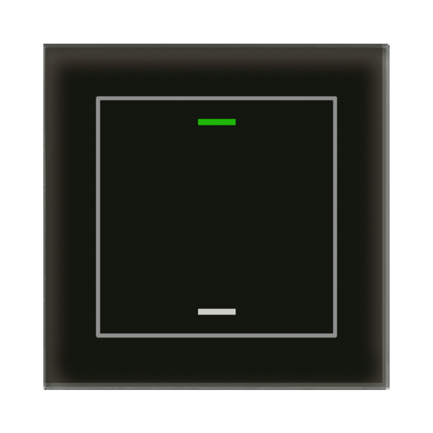 MDT BE-GTL1TS.01S KNX Glastaster II Light 1-fach RGBW Temperatursensor Schwarz Neutral