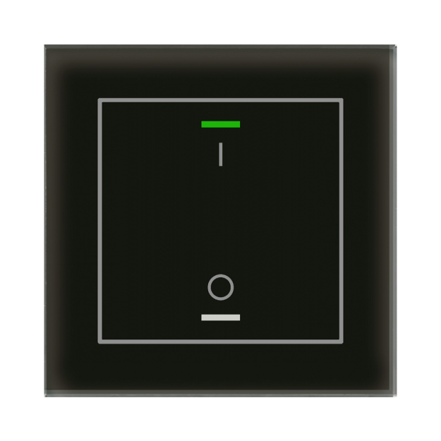 MDT BE-GTL1TS.B1S KNX Glastaster II Light 1-fach RGBW Temperatursensor Schwarz Schalten