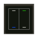 MDT BE-GTL2TS.01S KNX Glastaster II Light 2-fach RGBW...