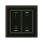MDT BE-GTL2TS.D1S KNX Glastaster II Light 2-fach RGBW Temperatursensor Schwarz Jalousie