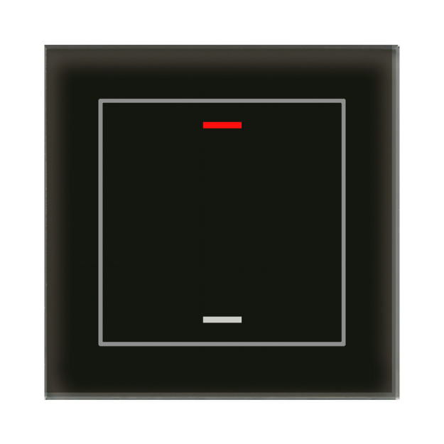 MDT BE-GTL10S.01S KNX Glastaster II Light 1-fach RGBW Schwarz Neutral
