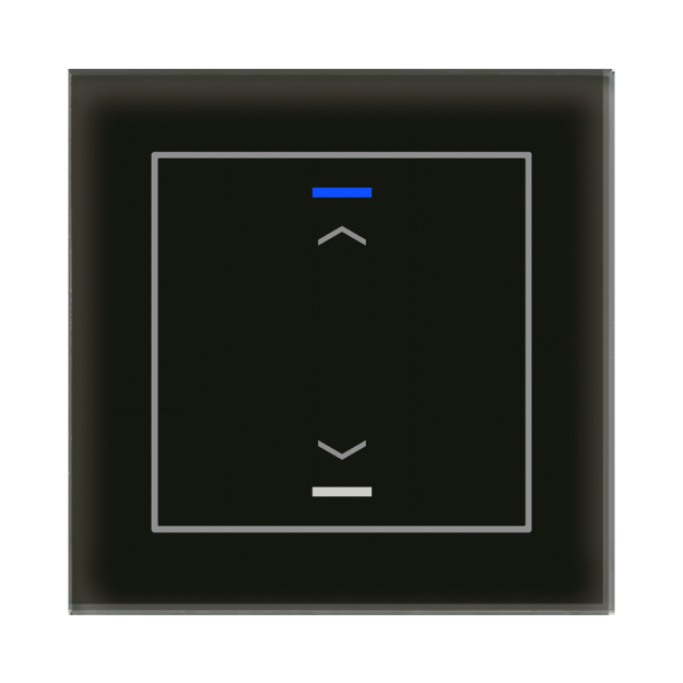 MDT BE-GTL10S.A1S KNX Glastaster II Light 1-fach RGBW Schwarz Jalousie