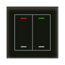 MDT BE-GTL20S.01S KNX Glastaster II Light 2-fach RGBW Schwarz Neutral