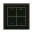 MDT BE-GTL40S.01S KNX Glastaster II Light 4-fach RGBW...
